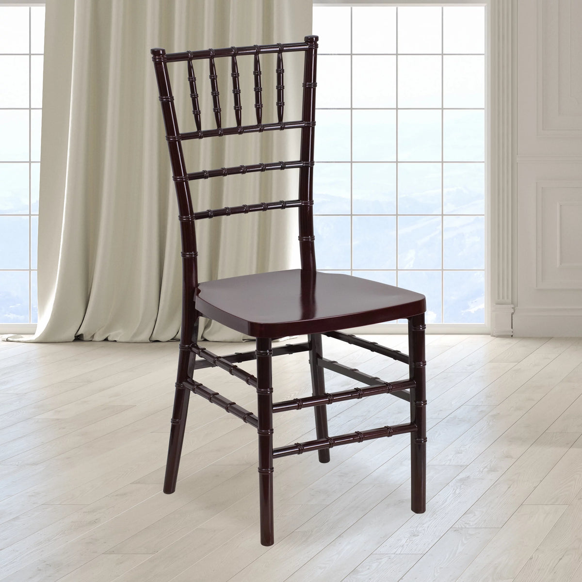 Mahogany Resin Stacking Chiavari Chair G204