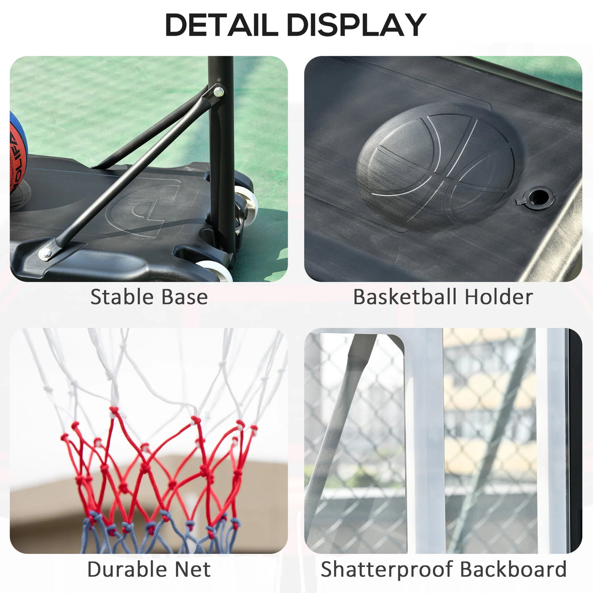 Portable Basketball Hoop System with 33 In. Backboard Y777286