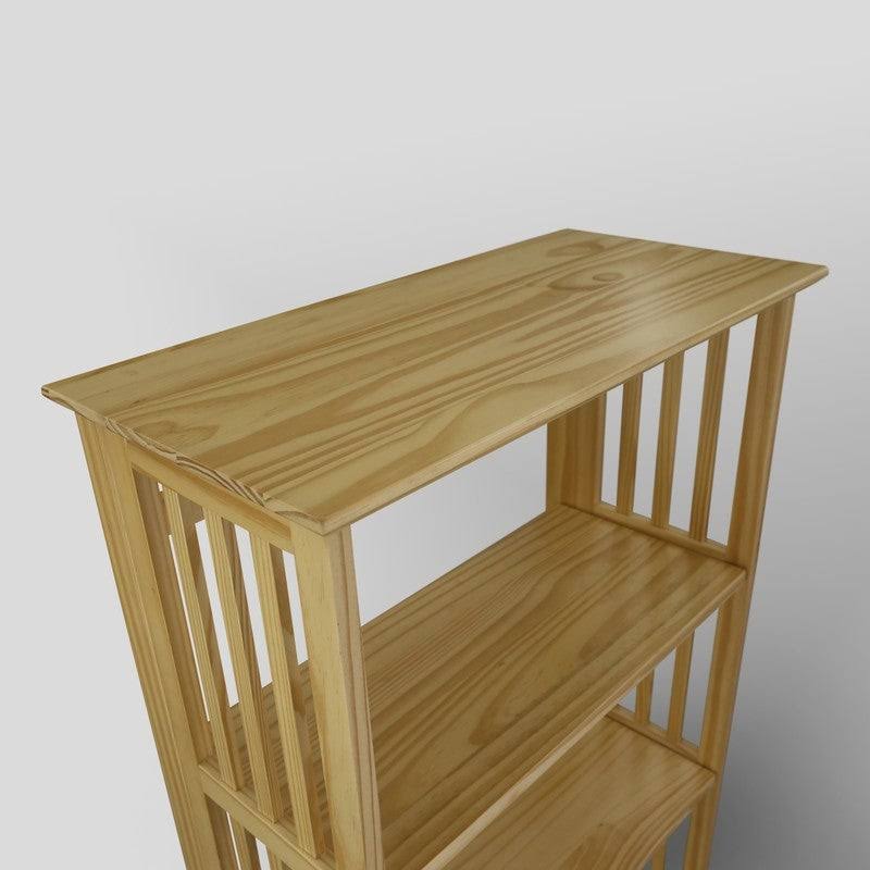 Natural 4-Shelf Folding Bookcase X888