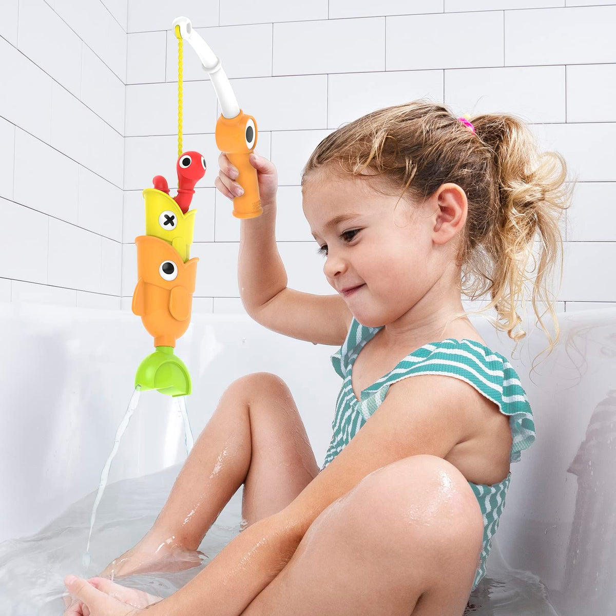 4 Piece Baby Bath Fishing Pole Toy Set H54632