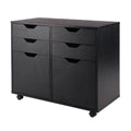 Black 2-Section Mobile Storage Cabinet J77491