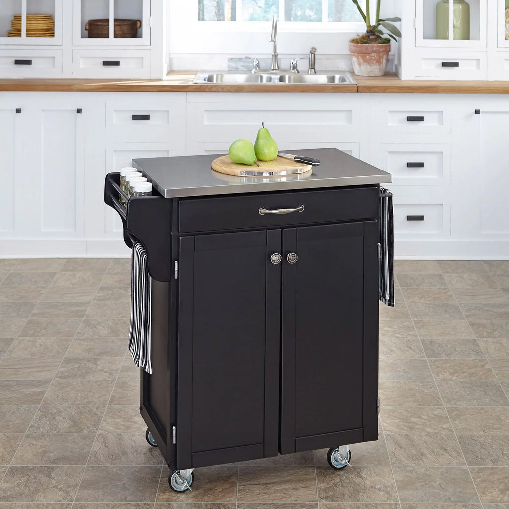 Off White Wood Kitchen Cart I978123