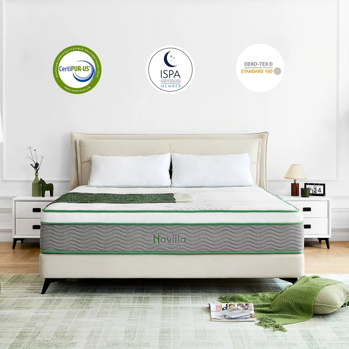 Queen Size Memory Foam Hybrid Mattress F7171