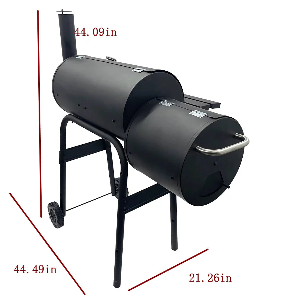Charcoal Grill Offset Smoker with Cover K44128