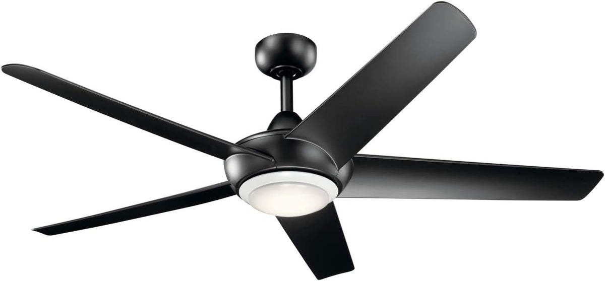 52 inch LED Ceiling Fan in Nickel with Frosted White Polycarbonate Lens Z4742