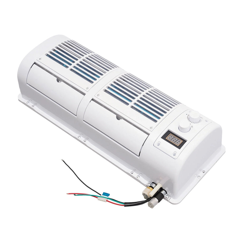 12V Car Air Conditioner Cooling Fan 3 Speeds LCD Display Q281550