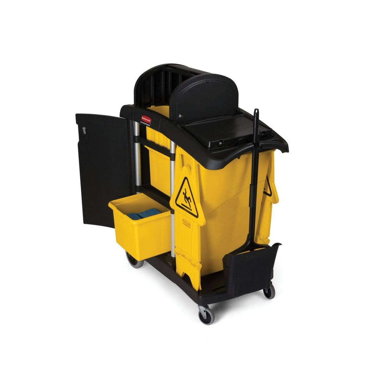 Black High Capacity Cleaning Cart Q21466