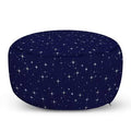 Purple/White Round Pouf Ottoman F272