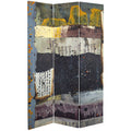 Blue 3 Panel Canvas Room Divider X11788