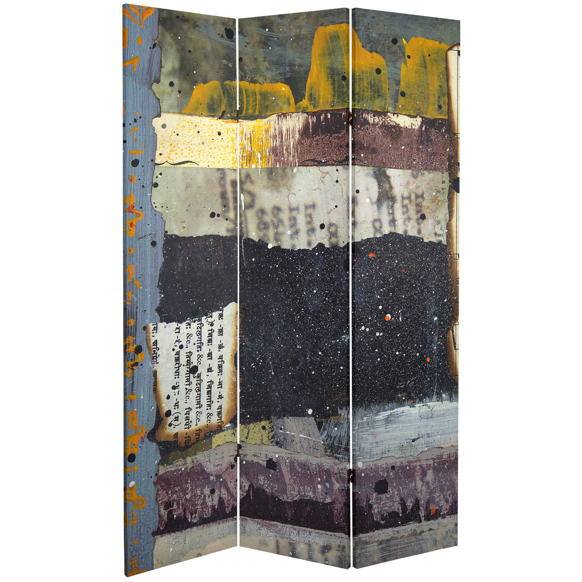 Blue 3 Panel Canvas Room Divider X11788