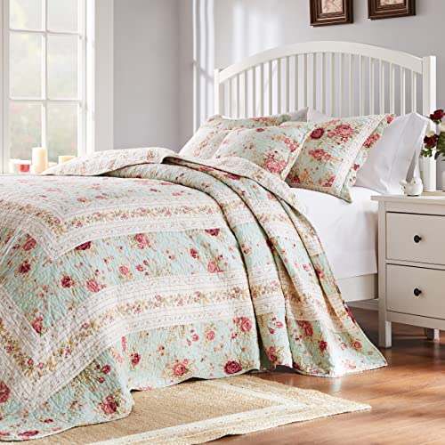 Blue 100% Cotton Bedspread Set, 3-Piece King Q466