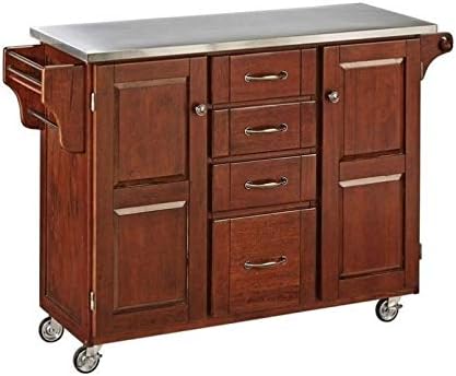 Granite Top Kitchen Cart in Cherry Y962490