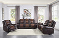 3-Piece Reclining Living Room Set, Two-Tone Grey L2481