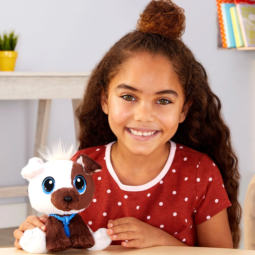Boxer Mix Soft Plush Pet Toy with Collar, Tag, Doghouse, Stickers, Activities Ages 3+ X714
