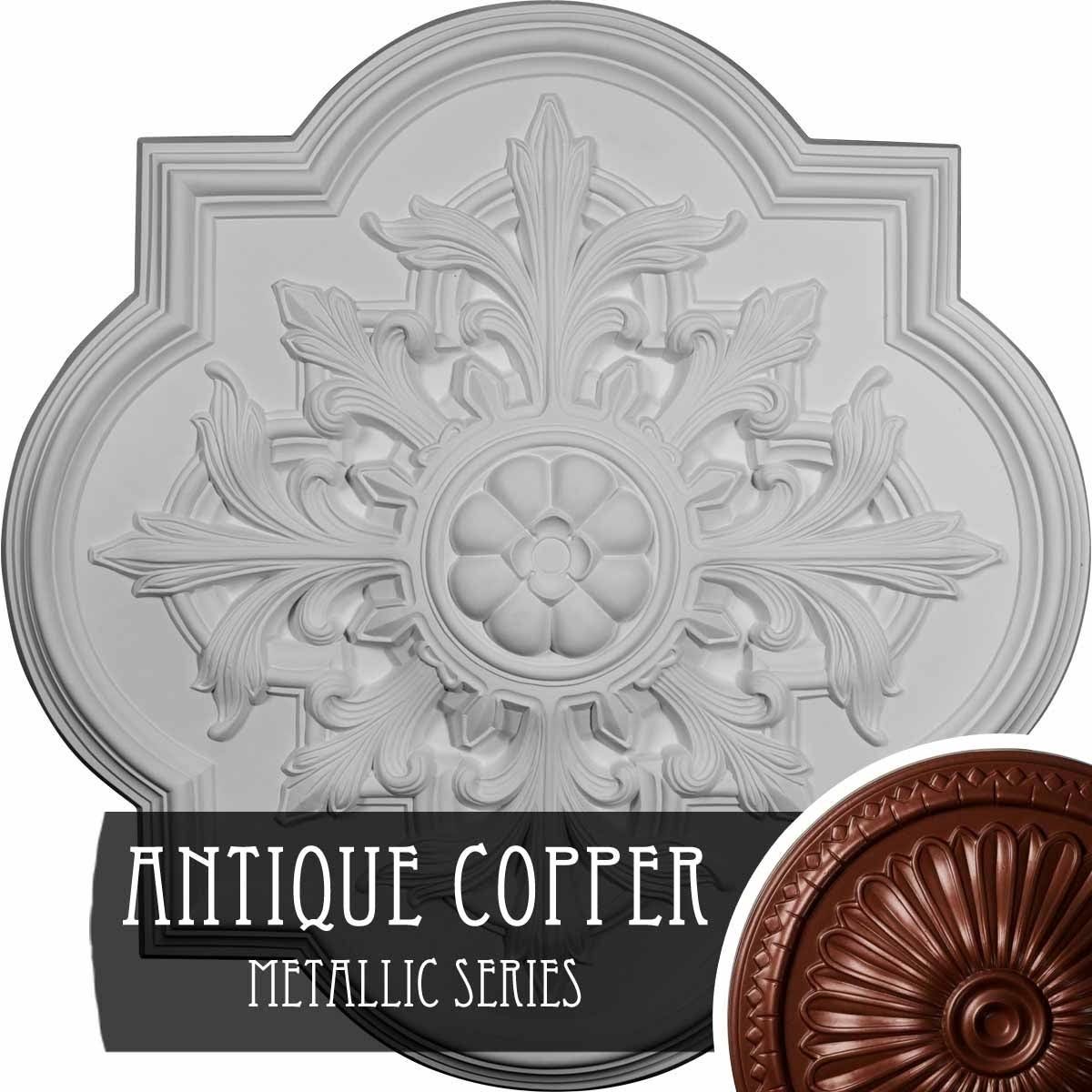 Bonetti Ceiling Medallion, Hand-Painted Bronze I2201