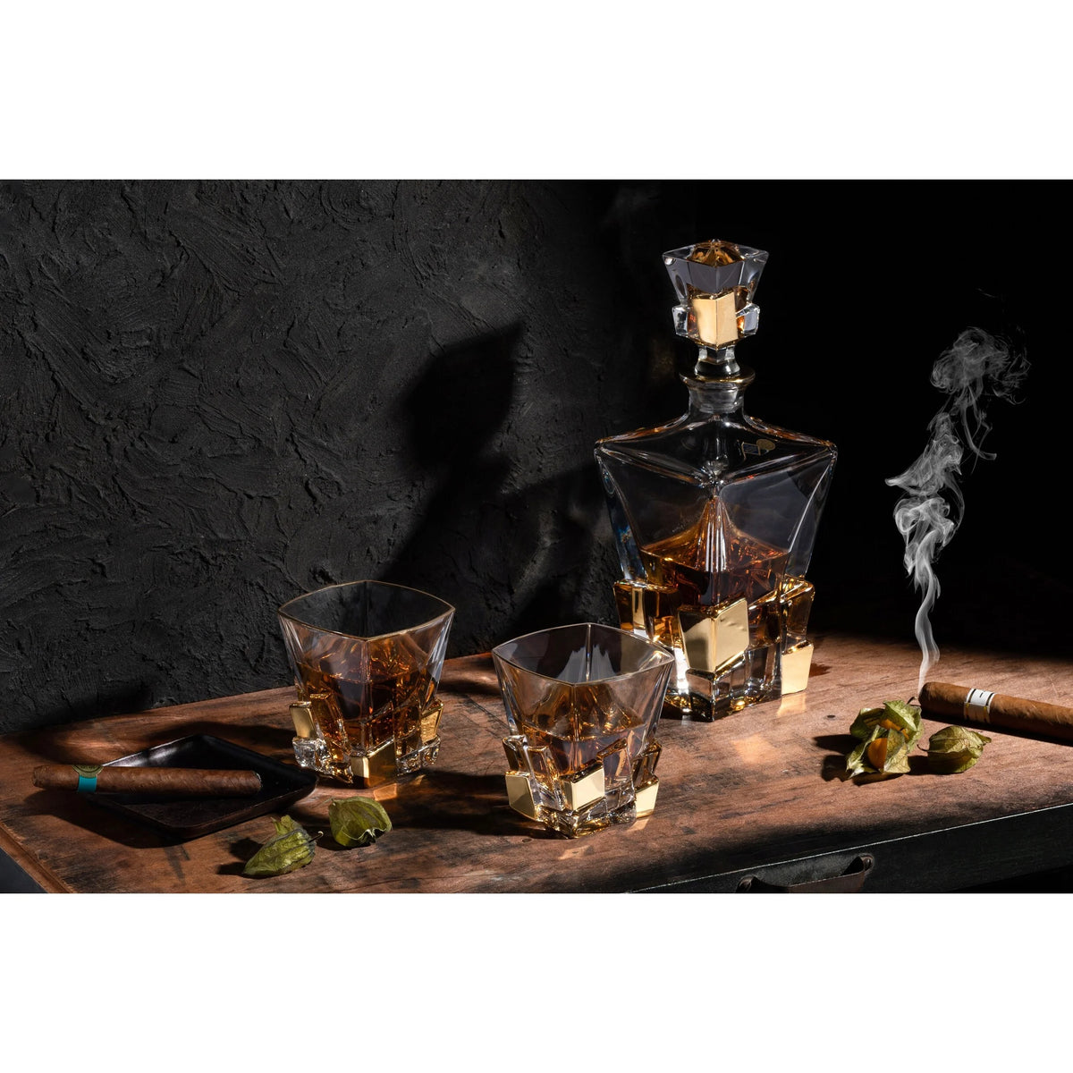 European Crystal Square Whiskey Decanter 28oz N618747