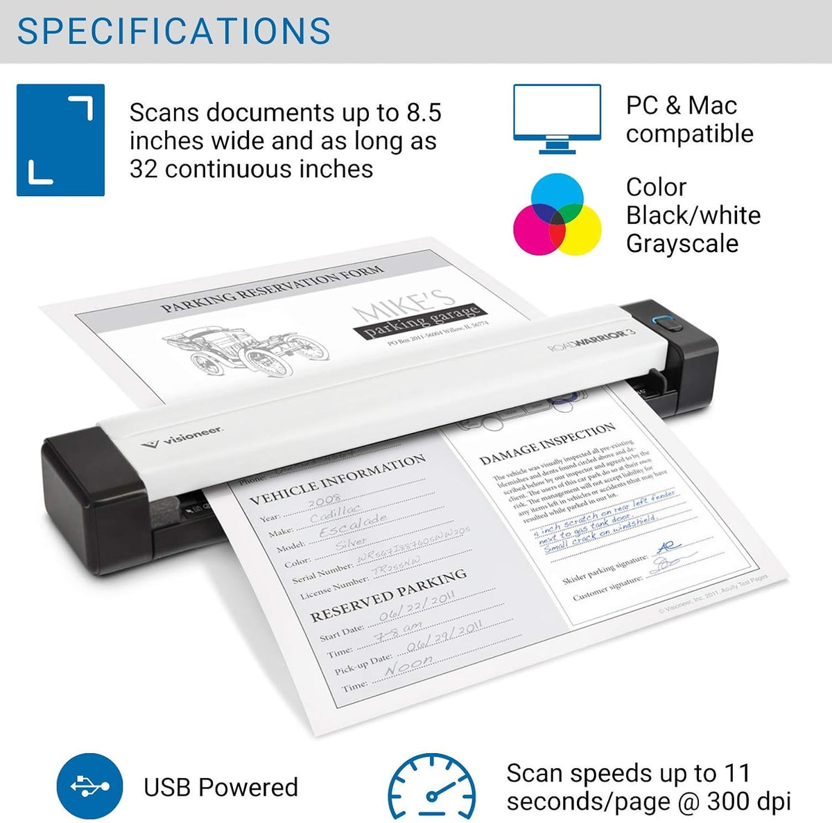 USB Powered Mobile Document Scanner A170609