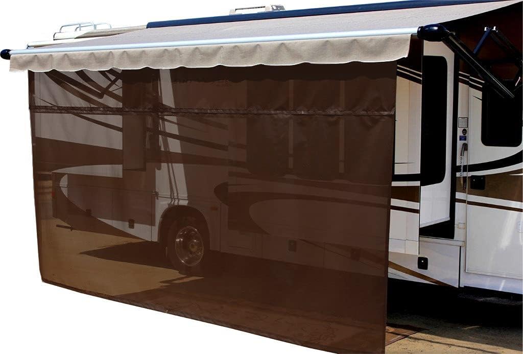 RV Awning Sunscreen 85% Solar Mesh (13' x 10', Black) B3475