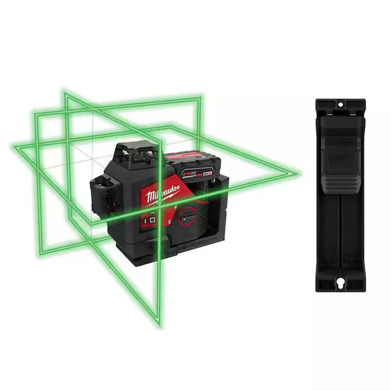 12-Volt Cordless Green 3-Plane Laser Level Kit S7028