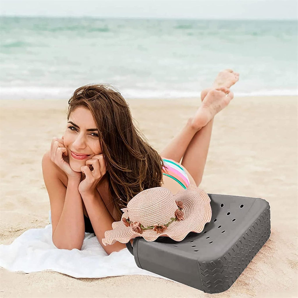 Gray Waterproof Silicone Tote Bag T2241