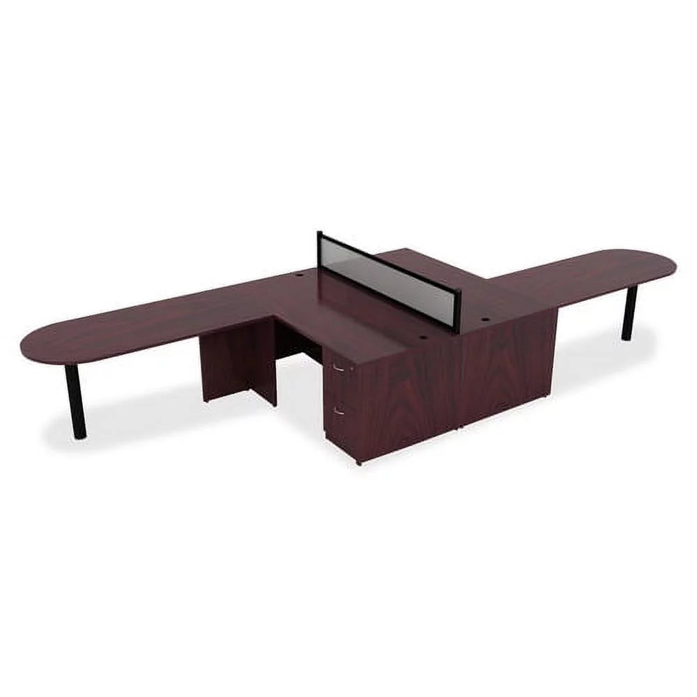 Laminate Mahogany Peninsula Desk O818865