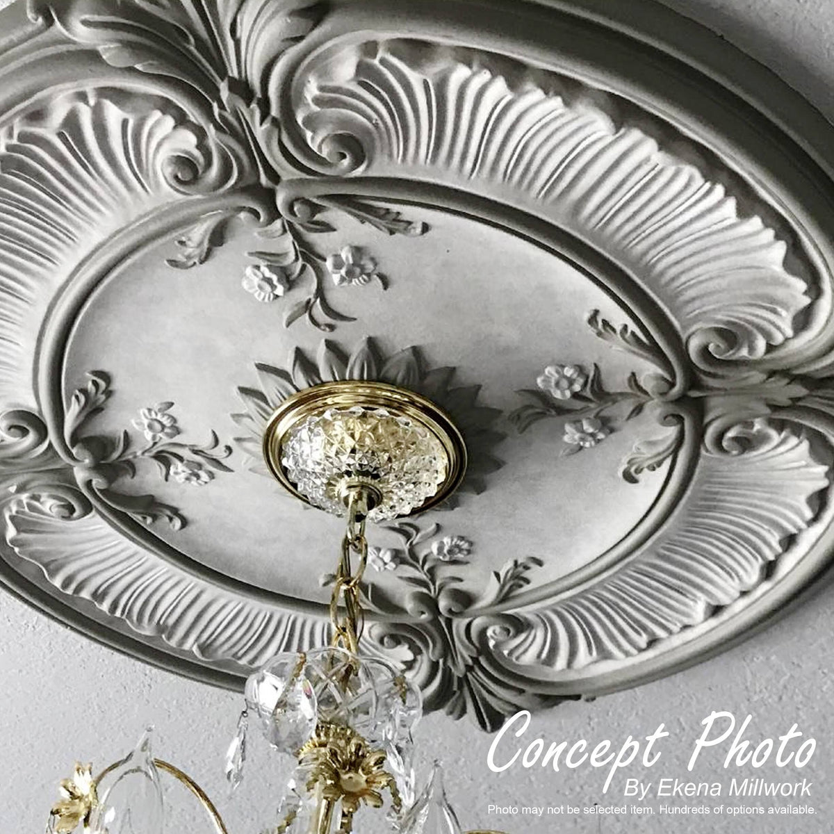 Bonetti Ceiling Medallion, Hand-Painted Bronze I2201