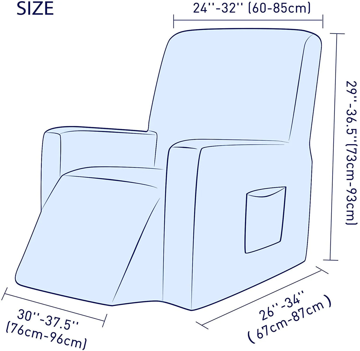 Chocolate Textured Grid Recliner Slipcover E95577
