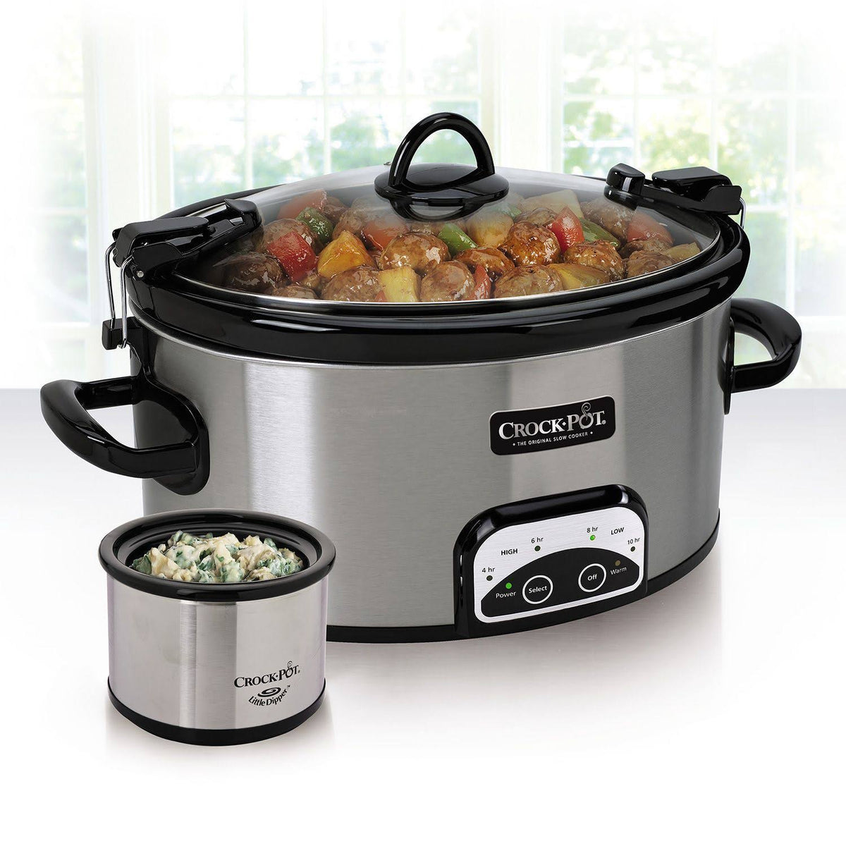 6 Quart Silver Slow Cooker B81688