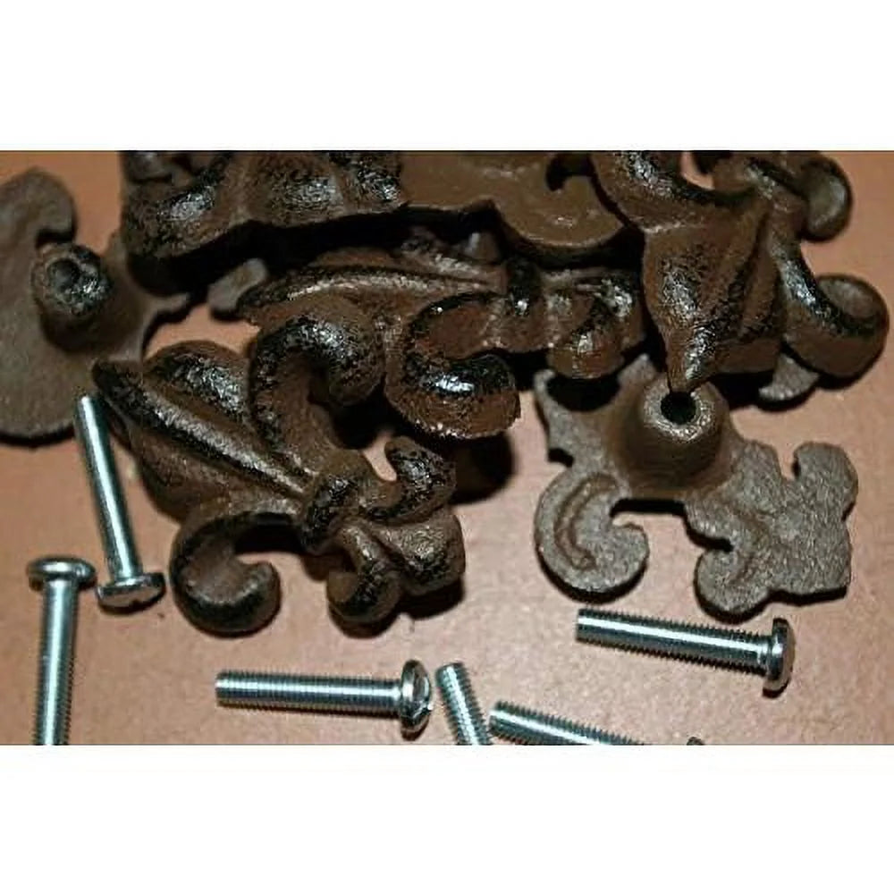 Cast Iron Fleur De Lis Cabinet Knobs, Pack Of 30 K405653