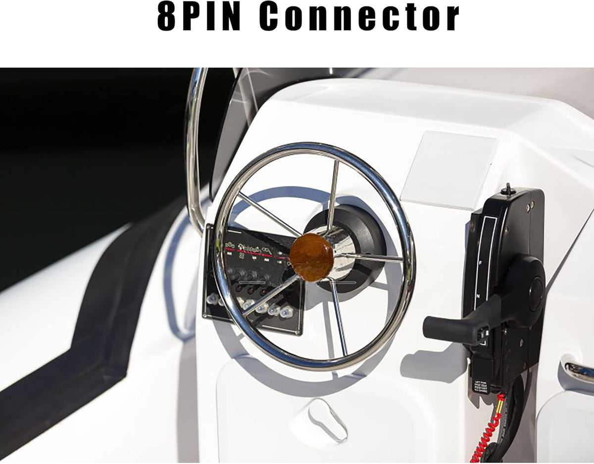Outboard Remote Control Box with Side Mount, 8Pin Cable, Emergency Lanyard Y27100