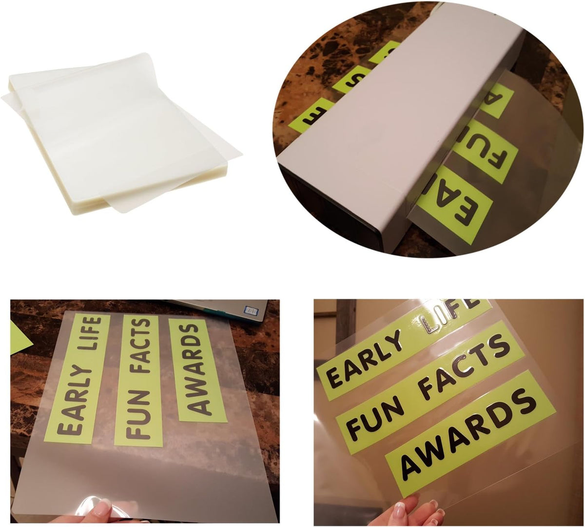 Thermal Laminating Pouches 8.9 x 11.4, 5 Mil, 300 Pack M3604