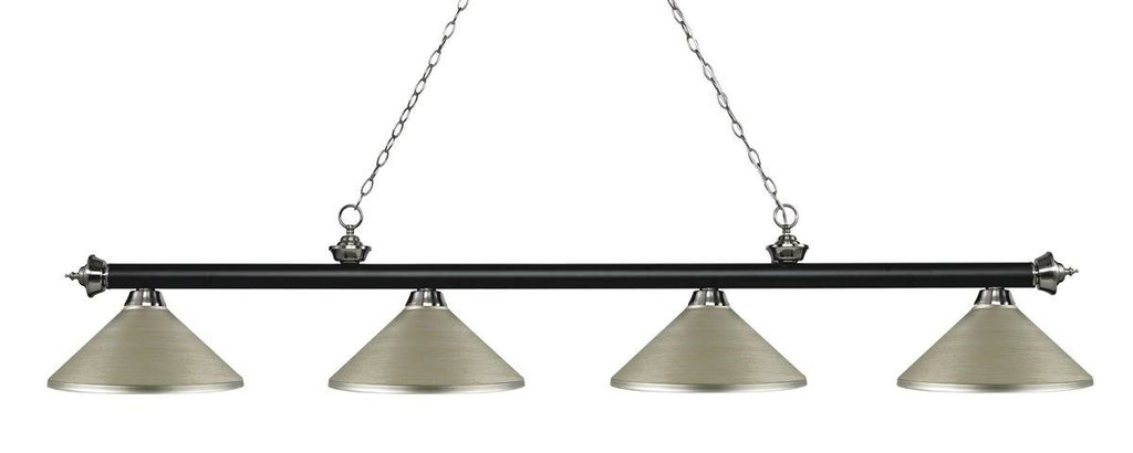 Brushed Nickel 4 Light Billiard Light H61075