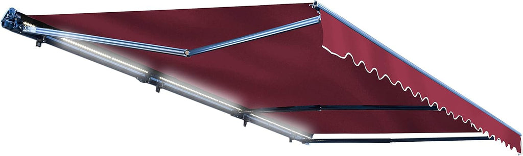 Green Motorized Retractable Patio Awning 16 x 10 Feet S9982
