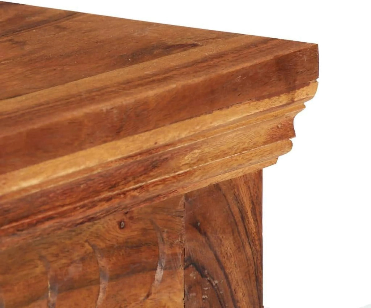 Solid Acacia Wood Sideboard Cabinet with 2 Drawers and 2 Doors H584