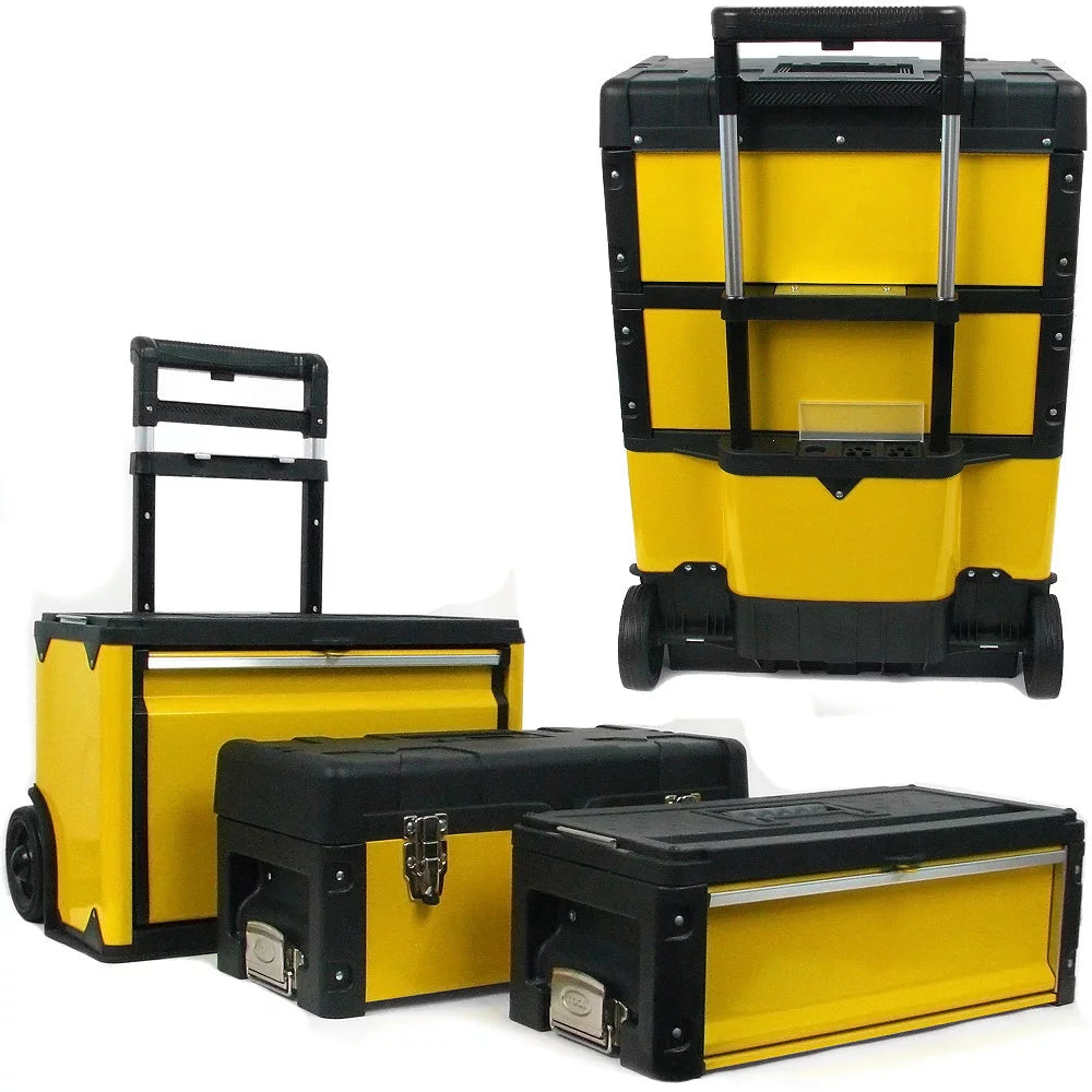 Portable 3-in-1 Tool Box with Wheels O8190