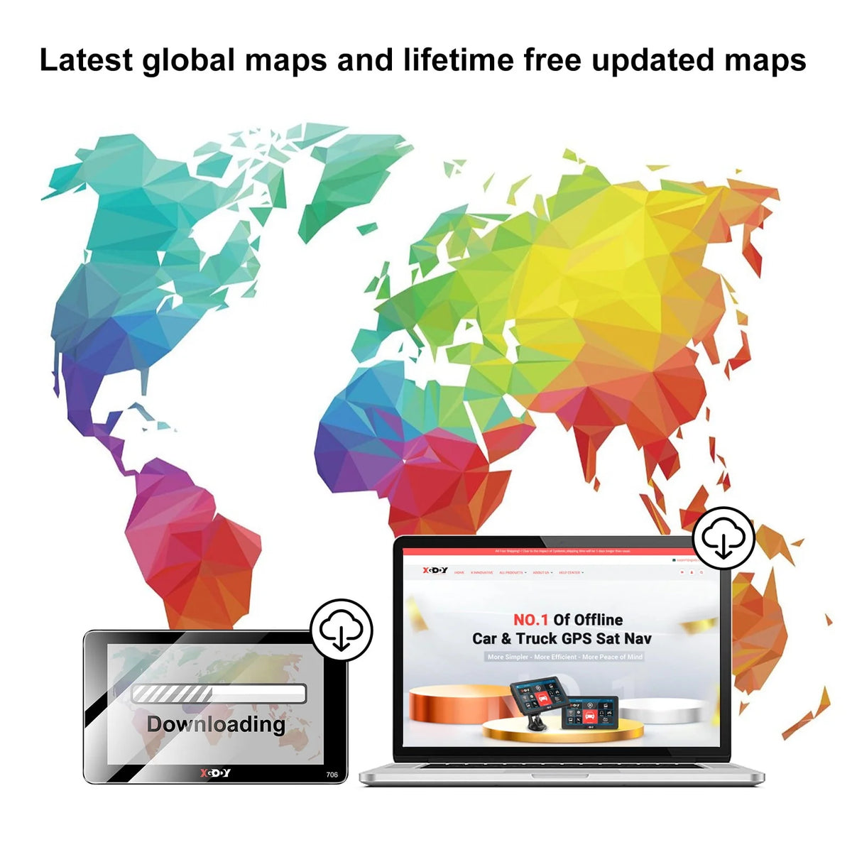 7 inch Truck GPS Navigation with Voice Guidance U54329