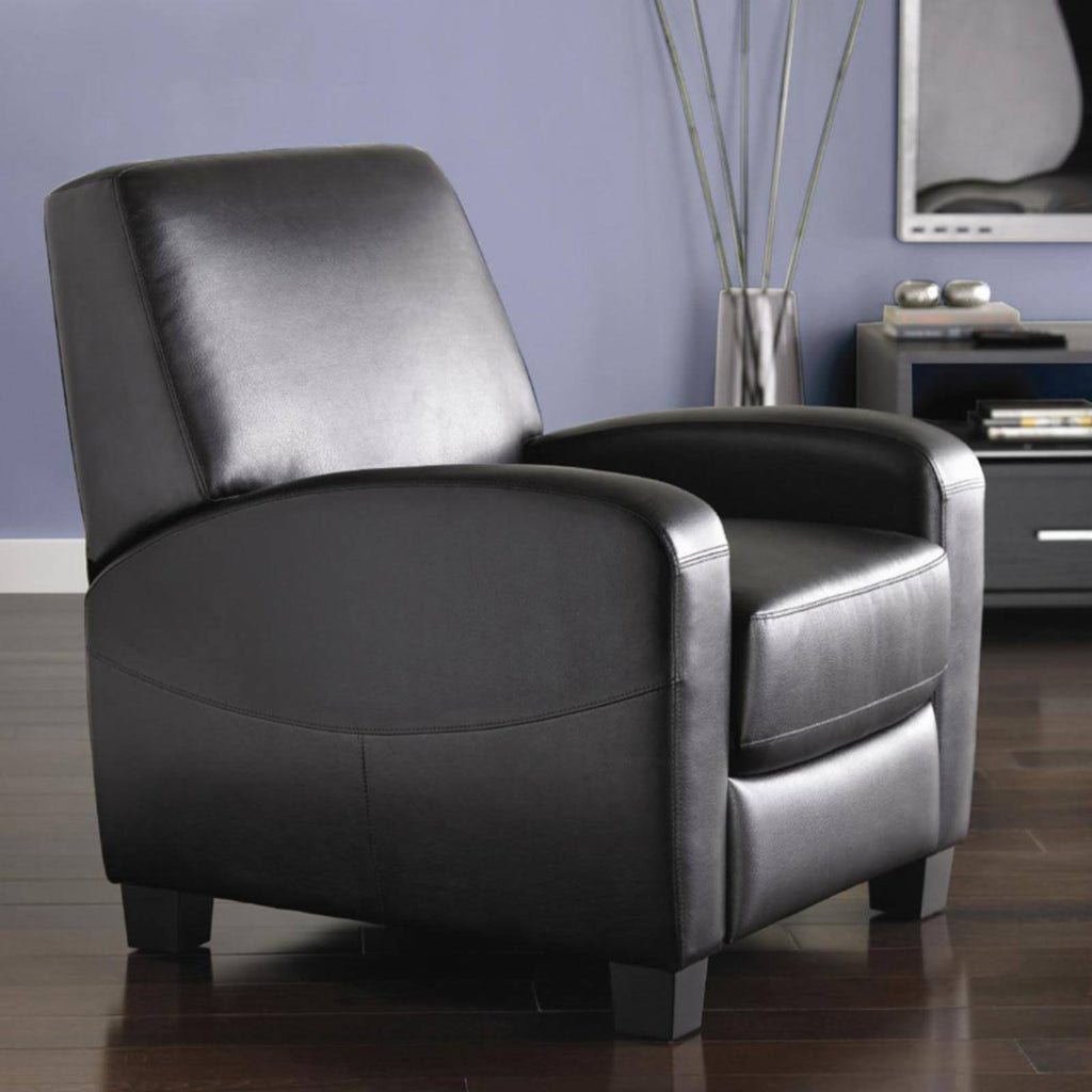 Faux Leather Home Theater Recliner Black F5674