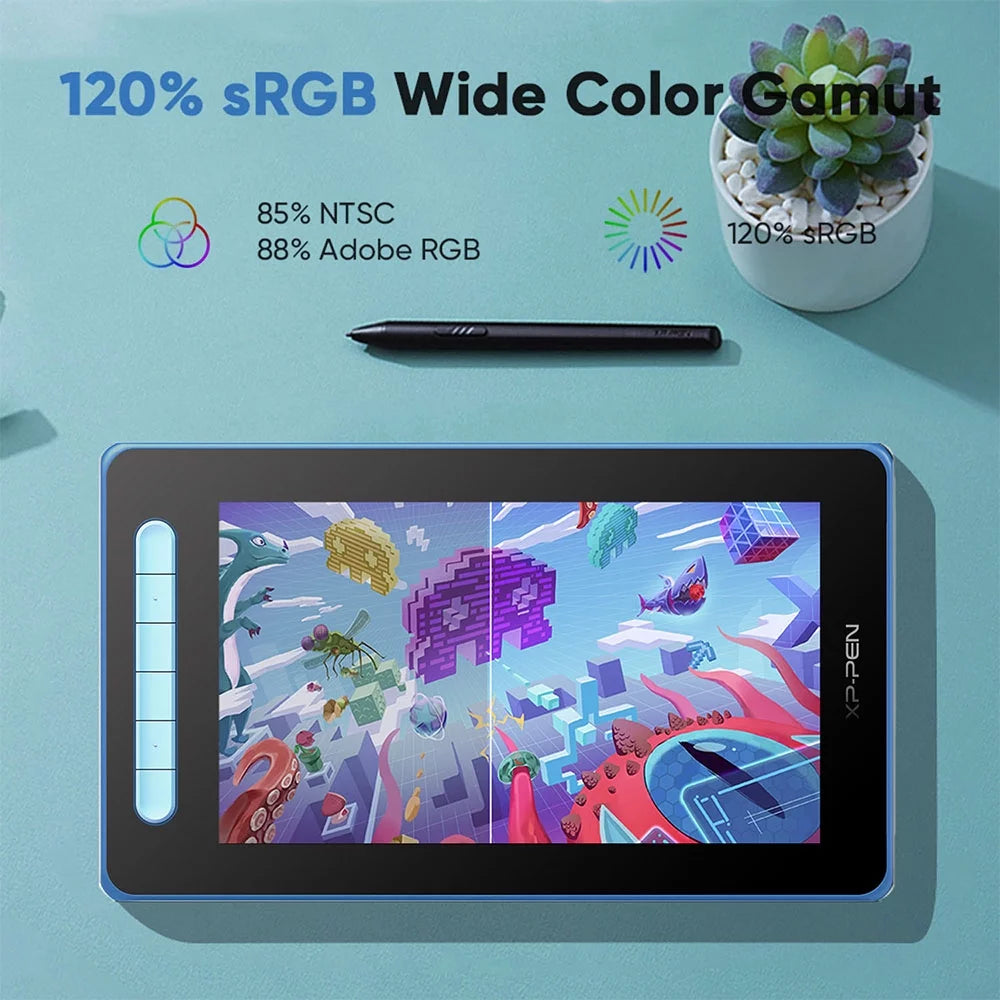 Blue Graphics Tablet with Screen Drawing Tablet K59307