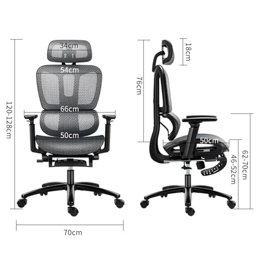 Ergonomic Mesh Swivel High Back Office Chair with Lumbar Support Adjustable Headrest M359