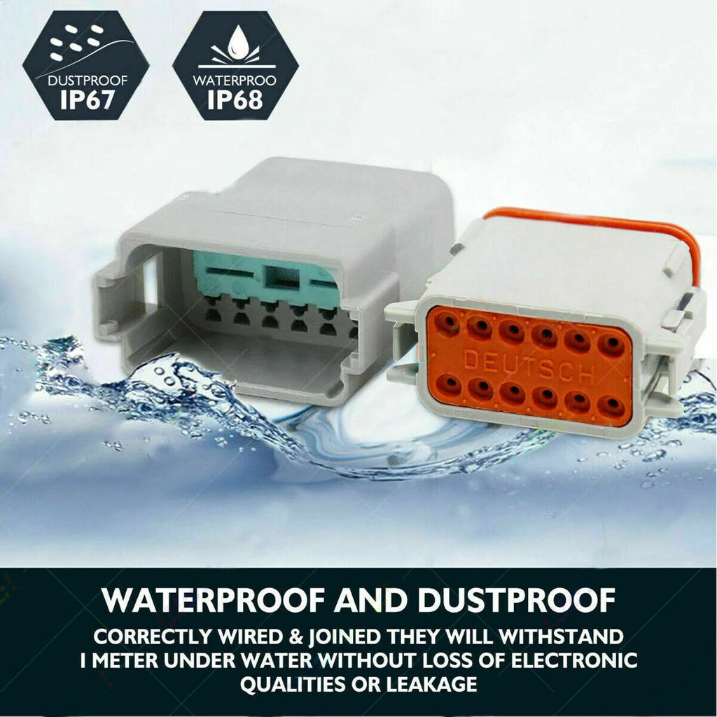 DT Connector Plug Kit, 2 3 4 6 8 Pin Automotive Electrical Connectors with Crimp Tool R830