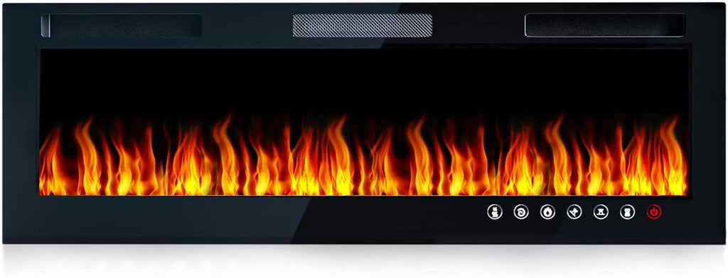 Electric Fireplace Heater with Remote Control, 750/1500W X7418