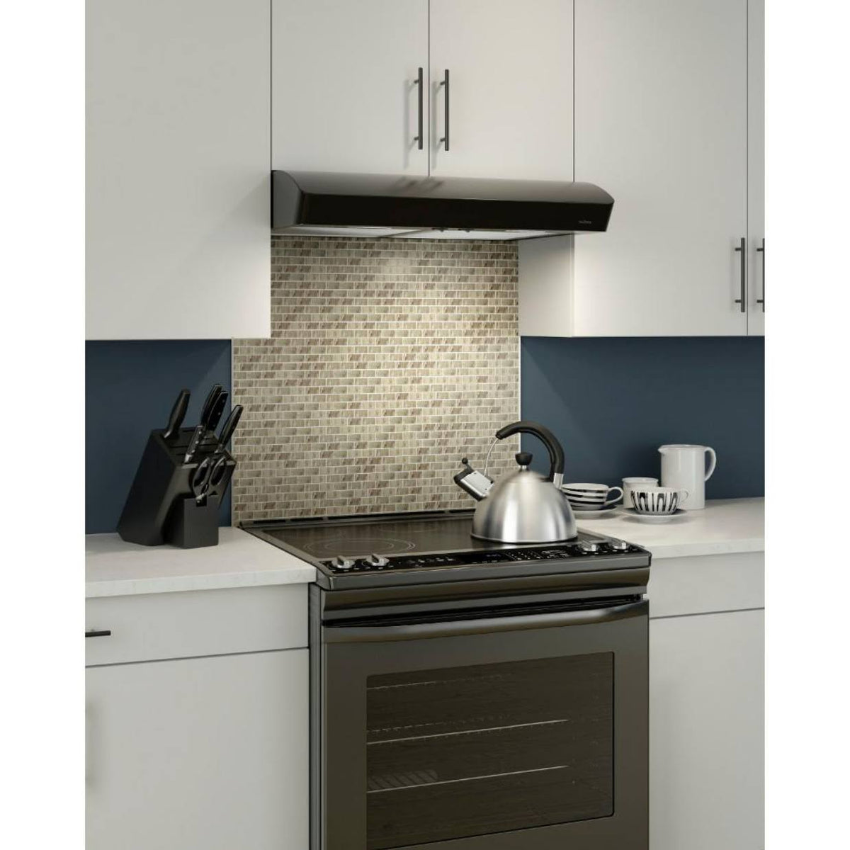 Black Under Cabinet Range Hood T9714