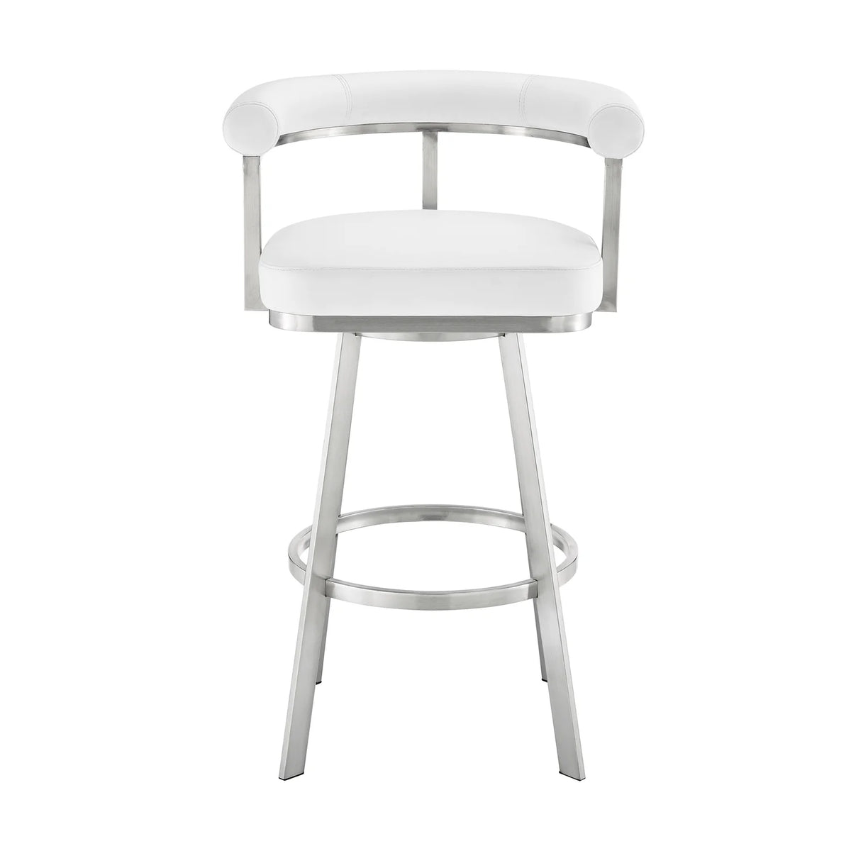 White/Chrome Swivel Bar Stool G51328