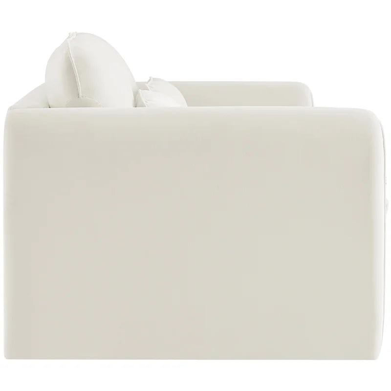 Cream Velvet Loveseat G17559