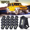 White LED Rock Lights 16PCS Waterproof U653921