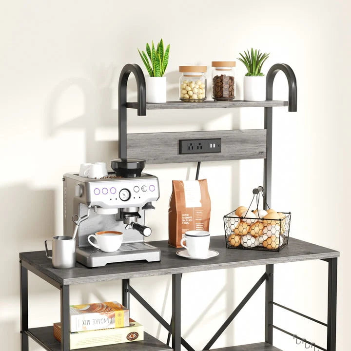 6 Tier Kitchen Bakers Rack with Power Outlet B433