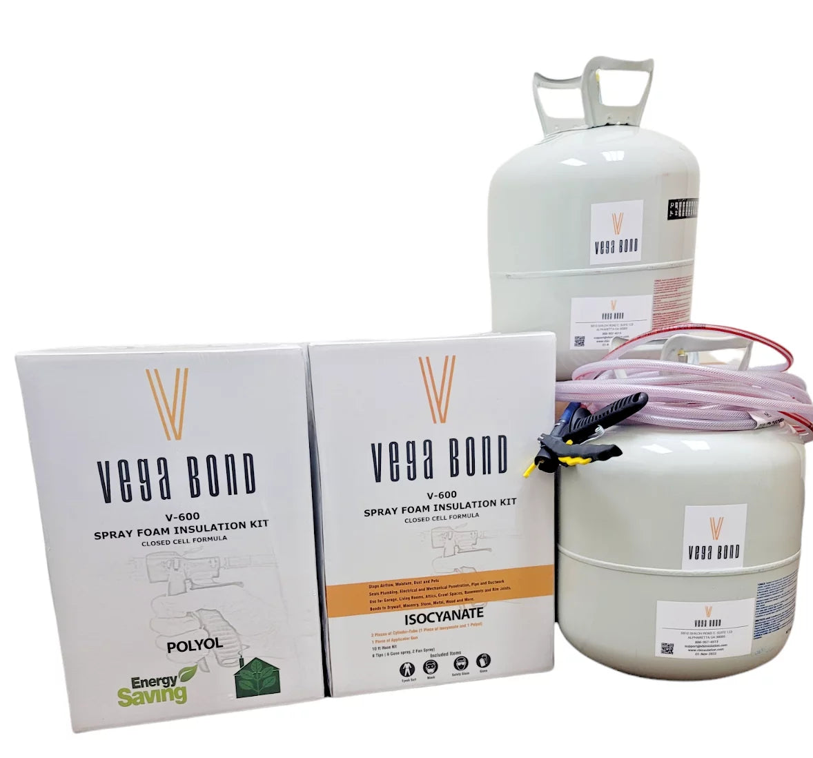 Closed Cell Spray Foam Insulation Kit, 2 Part Foam Sealant 600BF R377