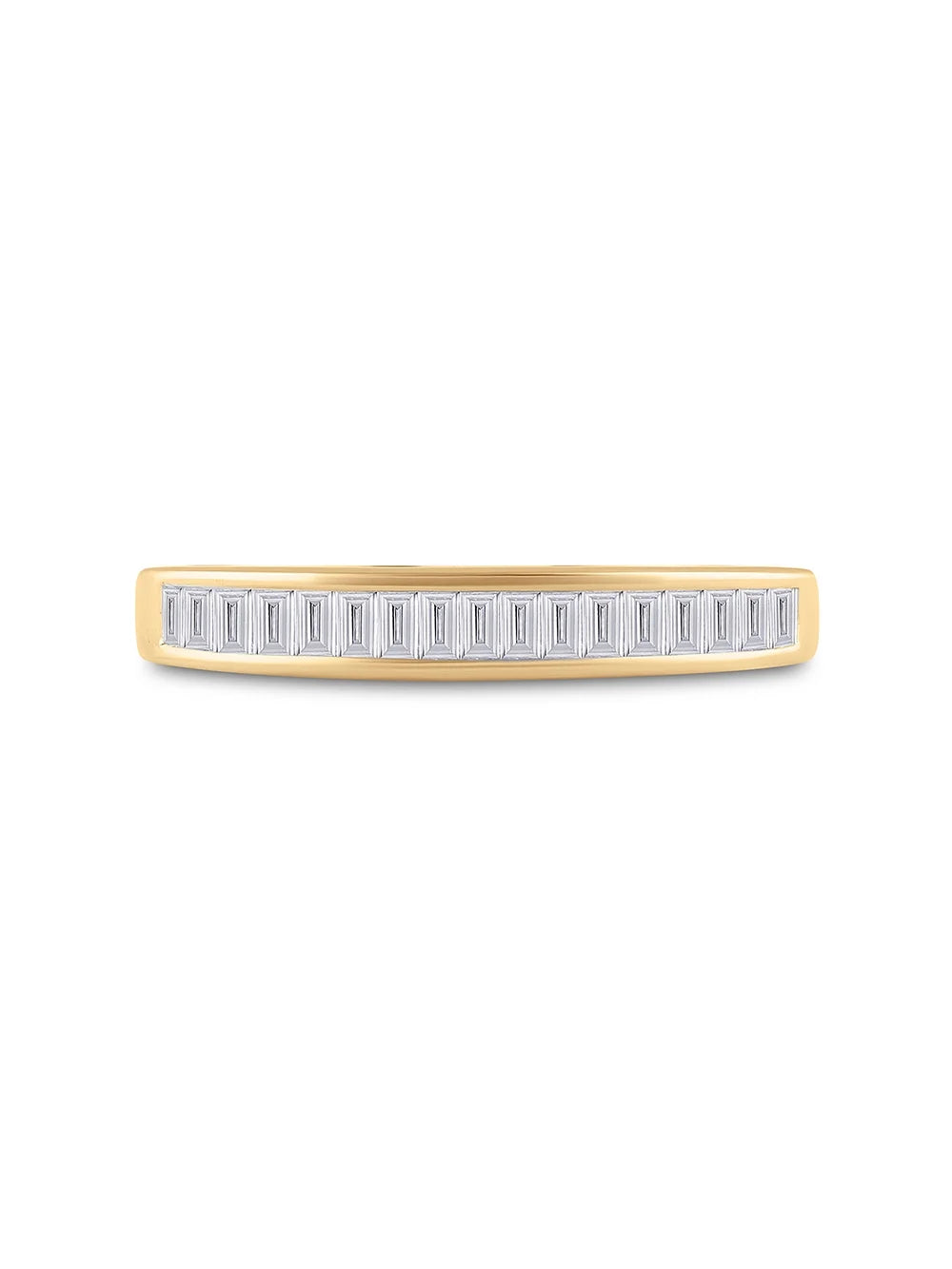 10kt Yellow Gold Baguette Diamond Wedding Band 1/4 Cttw F586