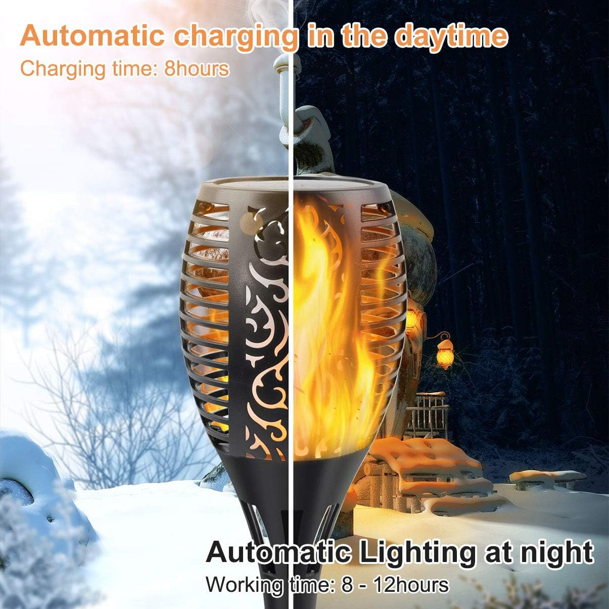 8 Pack Solar Flame Torch Lights S81779