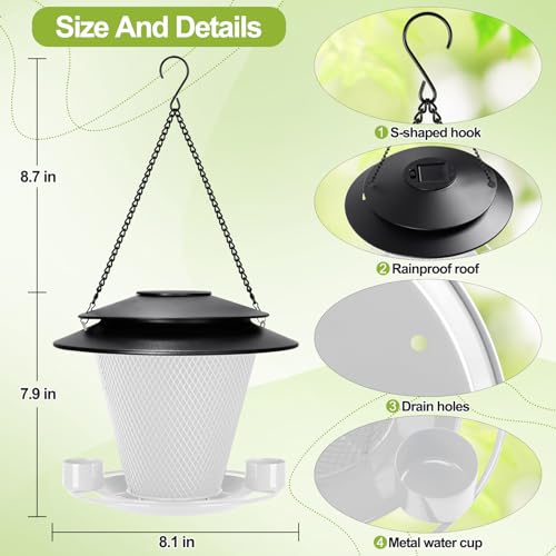 Red Metal Bird Feeder E292